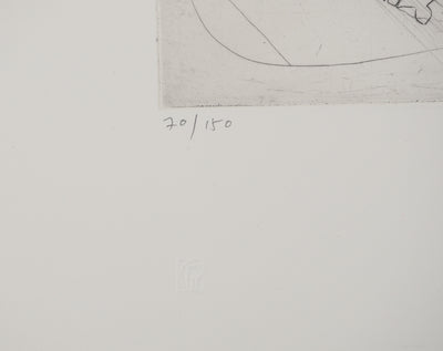Alexis DE KERMOAL : Entre les pages,, Gravure originale (photo de détail 6) - Crédit photo : Galerie Art.Paris