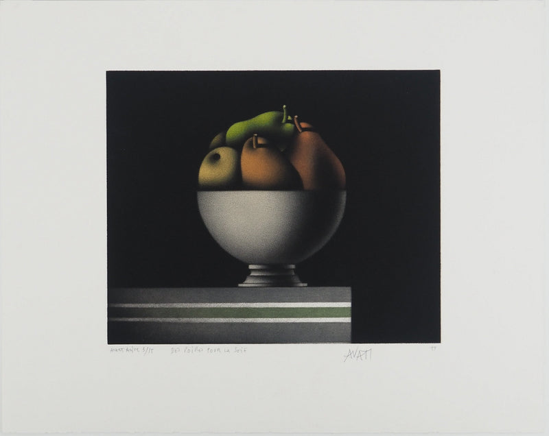 Mario AVATI : Des poires pour la soif, Gravure originale (vue générale) - Crédit photo : Galerie Art.Paris