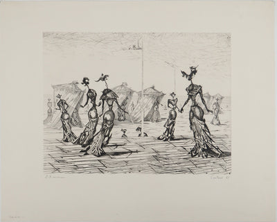 Lucien COUTAUD : Belles de mer, Gravure originale (vue générale) - Crédit photo : Galerie Art.Paris