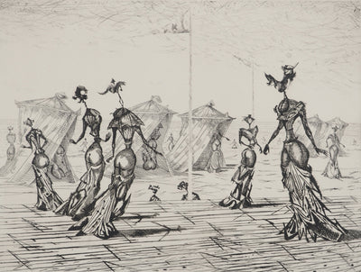 Lucien COUTAUD : Belles de mer, Gravure originale (photo de détail 3) - Crédit photo : Galerie Art.Paris