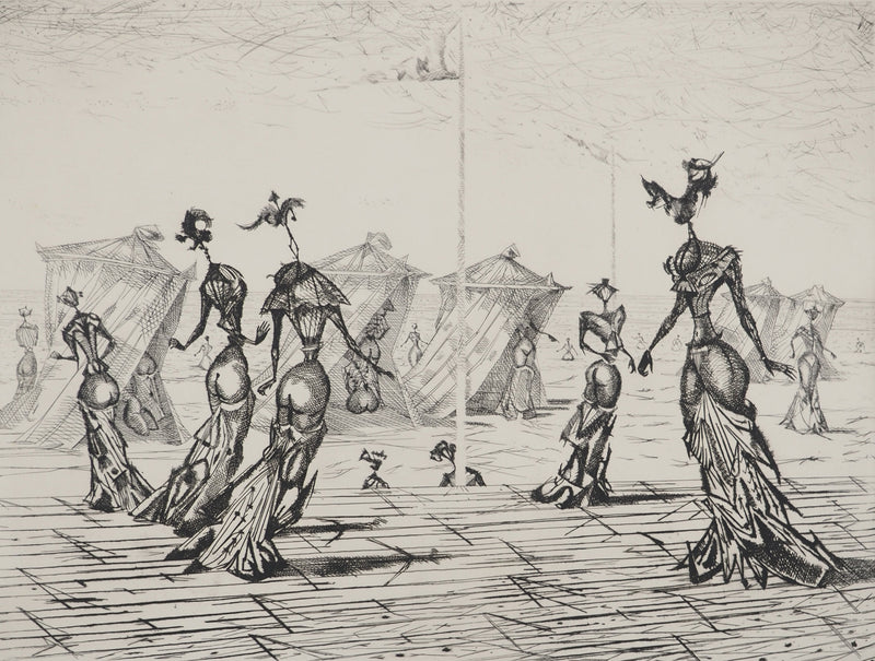 Lucien COUTAUD : Belles de mer, Gravure originale (photo de détail 3) - Crédit photo : Galerie Art.Paris