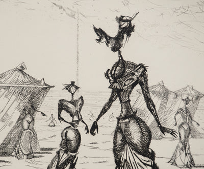 Lucien COUTAUD : Belles de mer, Gravure originale (photo de détail 5) - Crédit photo : Galerie Art.Paris