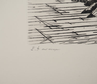 Lucien COUTAUD : Belles de mer, Gravure originale (photo de détail 6) - Crédit photo : Galerie Art.Paris