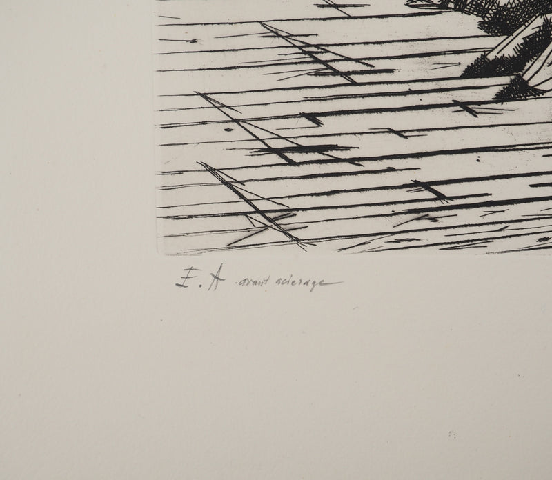 Lucien COUTAUD : Belles de mer, Gravure originale (photo de détail 6) - Crédit photo : Galerie Art.Paris