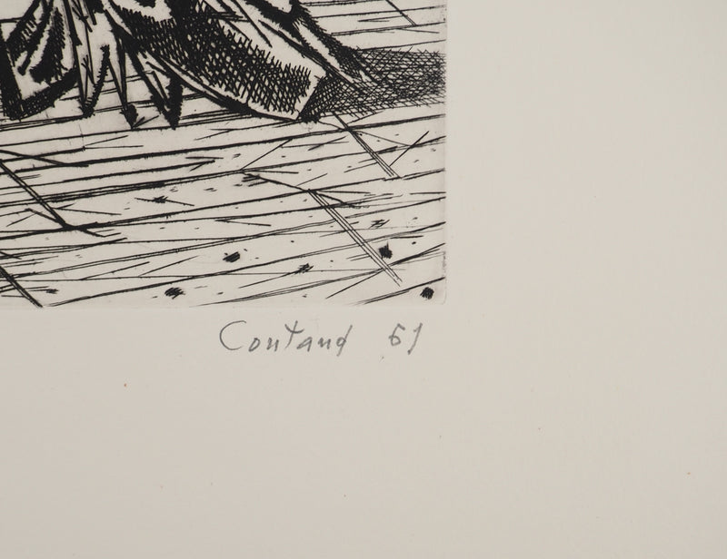 Lucien COUTAUD : Belles de mer, Gravure originale (photo de détail 2) - Crédit photo : Galerie Art.Paris