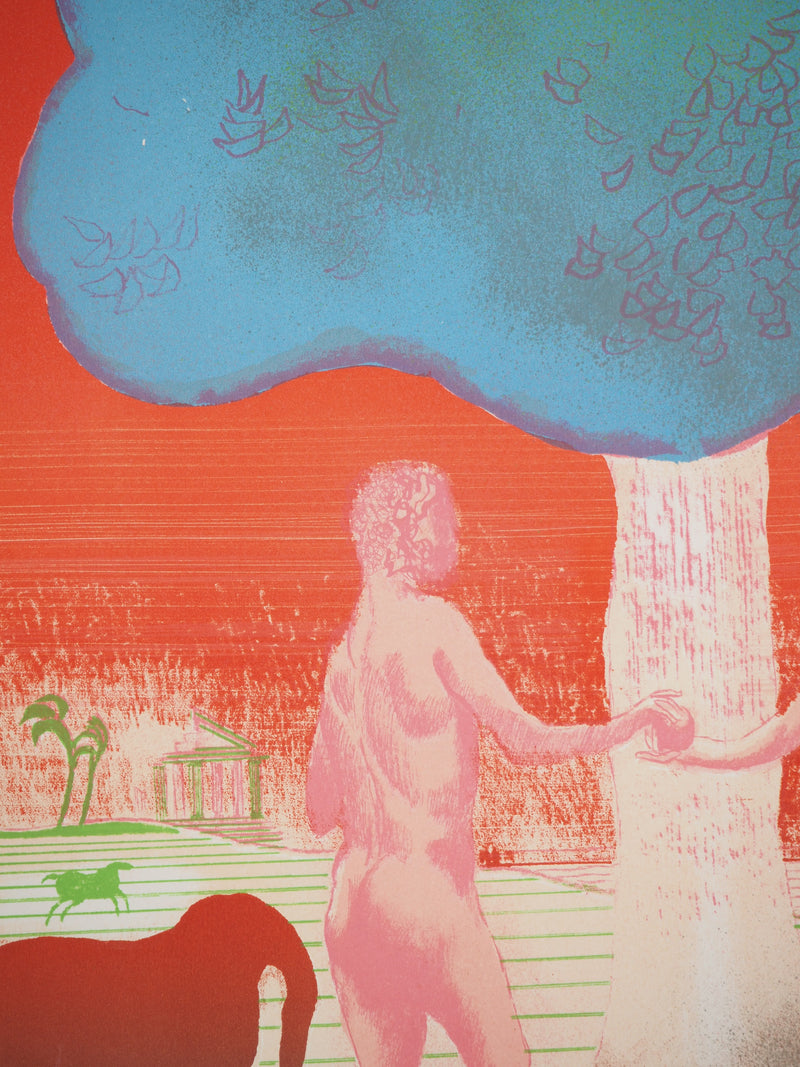Paul GUIRAMAND : Adam et Eve, Lithographie originale (photo de détail 4) - Crédit photo : Galerie Art.Paris