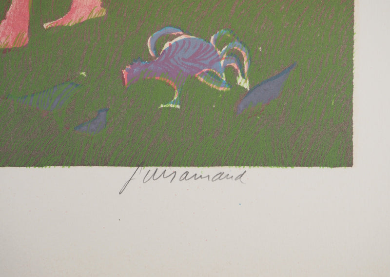Paul GUIRAMAND : Adam et Eve, Lithographie originale (photo de détail 2) - Crédit photo : Galerie Art.Paris