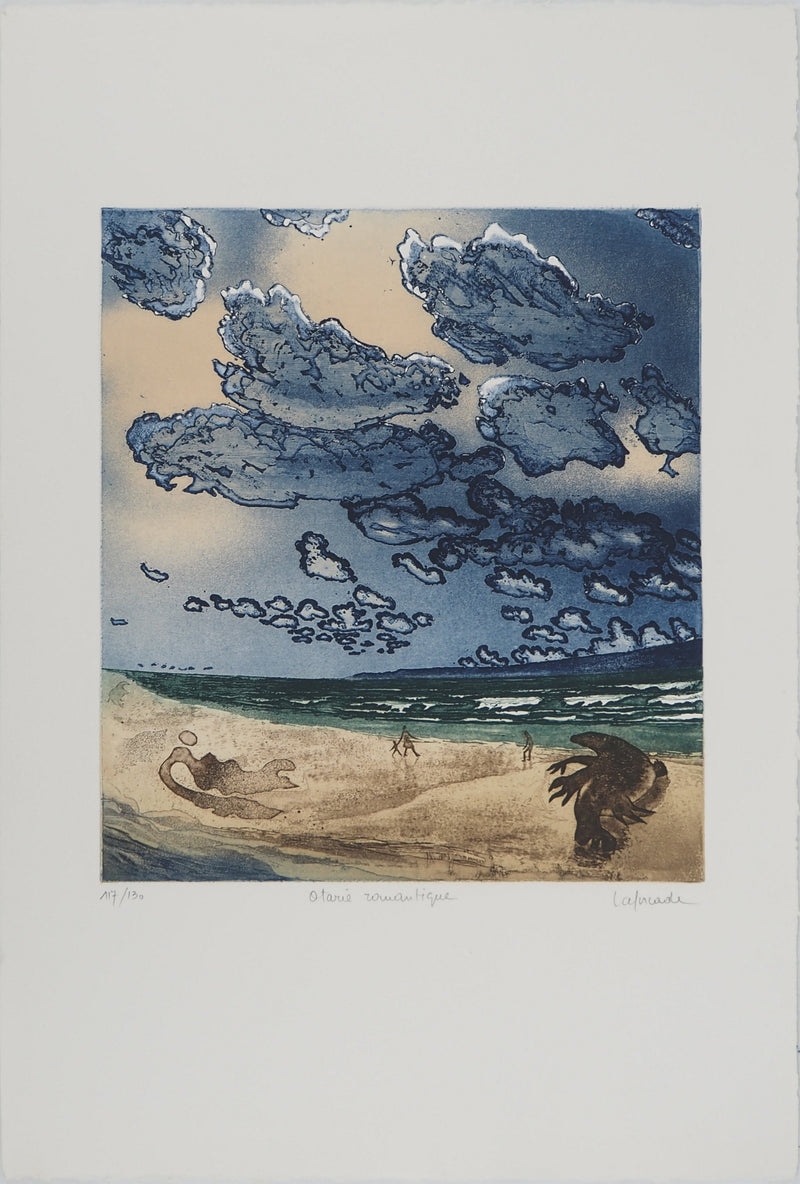 Roland LAFORCADE : Otarie romantique, Gravure originale (vue générale) - Crédit photo : Galerie Art.Paris