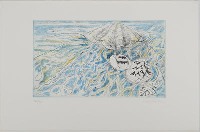Germaine DE COSTER : Les coquillages, Gravure originale (vue générale) - Crédit photo : Galerie Art.Paris