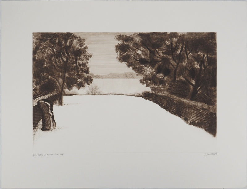 Jacques RAMONDOT : La réserve du pré, Gravure originale (vue générale) - Crédit photo : Galerie Art.Paris
