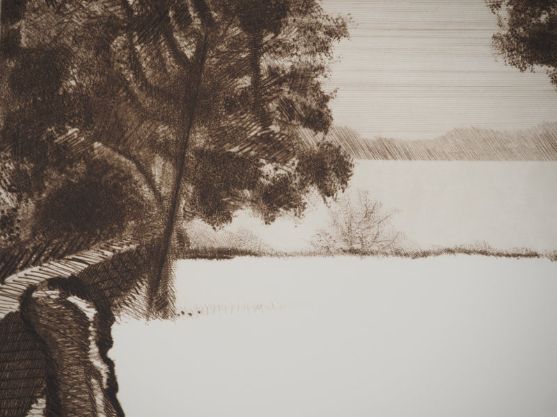 Jacques RAMONDOT : La réserve du pré, Gravure originale (photo de détail 5) - Crédit photo : Galerie Art.Paris