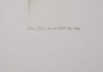Jacques RAMONDOT : La réserve du pré, Gravure originale (photo de détail 6) - Crédit photo : Galerie Art.Paris