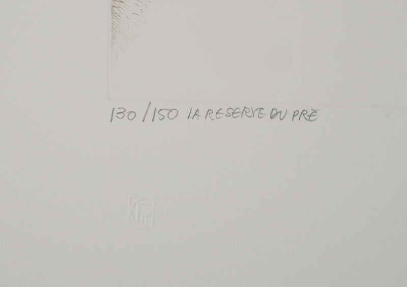Jacques RAMONDOT : La réserve du pré, Gravure originale (photo de détail 6) - Crédit photo : Galerie Art.Paris