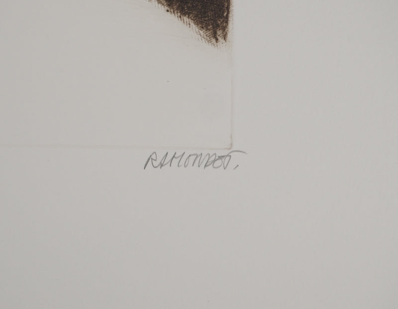 Jacques RAMONDOT : La réserve du pré, Gravure originale (photo de détail 2) - Crédit photo : Galerie Art.Paris
