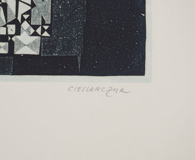 Adolphe CIESLARCZYK : L'éternel naufrage, Gravure originale (photo de détail 2) - Crédit photo : Galerie Art.Paris