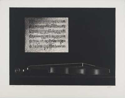 Mario AVATI : Ballade et violon, Gravure originale (vue générale) - Crédit photo : Galerie Art.Paris
