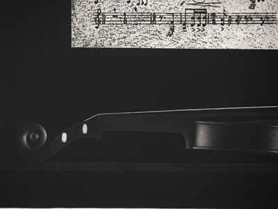 Mario AVATI : Ballade et violon, Gravure originale (photo de détail 5) - Crédit photo : Galerie Art.Paris