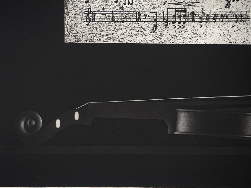 Mario AVATI : Ballade et violon, Gravure originale (photo de détail 5) - Crédit photo : Galerie Art.Paris