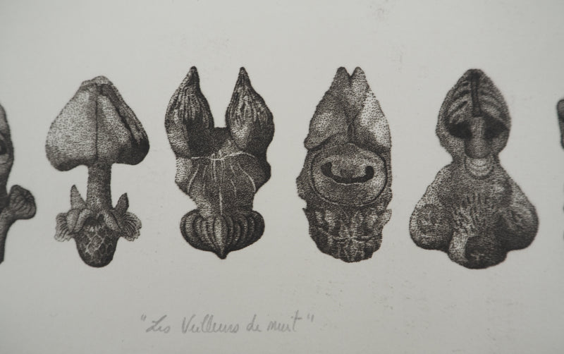 Thomas FOUQUE : Les veilleurs de nuit, Gravure originale signée