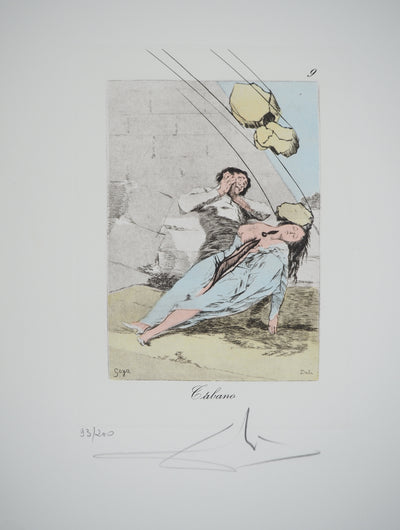 Salvador DALI : Tragédie de Tantale, Gravure originale (vue générale) - Crédit photo : Galerie Art.Paris