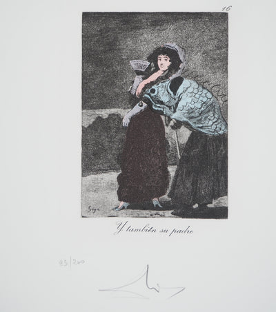 Salvador DALI : La femme et l'humain à tête de poisson, Gravure originale (vue générale) - Crédit photo : Galerie Art.Paris