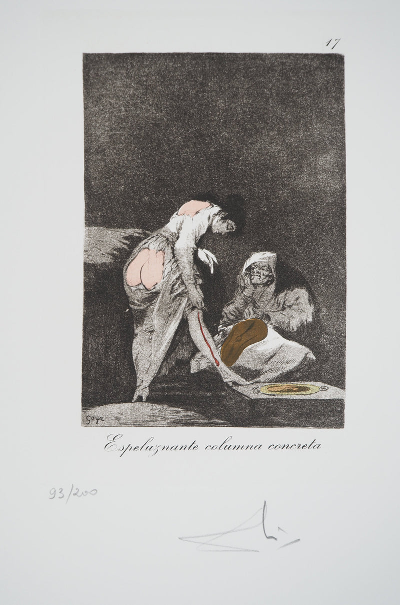 Salvador DALI : La saignée et le temps qui passe, Gravure originale (vue générale) - Crédit photo : Galerie Art.Paris