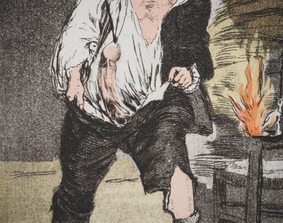 Salvador DALI : L'incendie, Gravure originale (photo de détail 6) - Crédit photo : Galerie Art.Paris