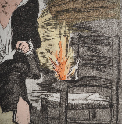 Salvador DALI : L'incendie, Gravure originale (photo de détail 7) - Crédit photo : Galerie Art.Paris