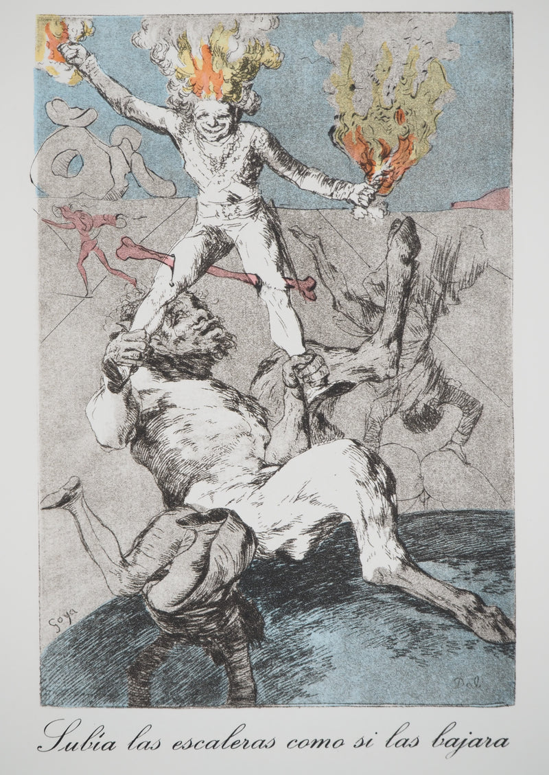 Salvador DALI : Bacchus et un satyr, Gravure originale (vue générale) - Crédit photo : Galerie Art.Paris