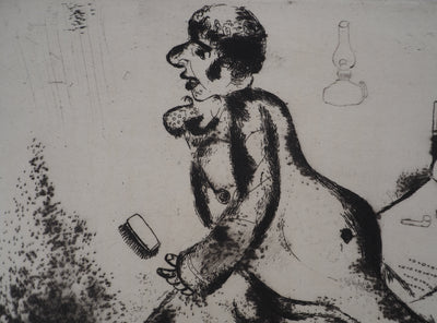 Marc CHAGALL : Pétrouchka, Gravure originale (photo de détail 4) - Crédit photo : Galerie Art.Paris