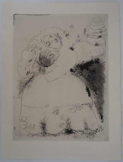 Marc CHAGALL : Babouchka (Madame Korobotchka), Gravure originale (vue générale) - Crédit photo : Galerie Art.Paris