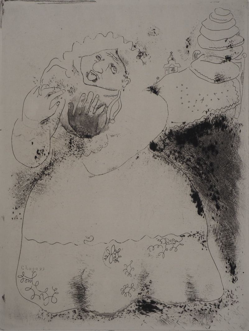 Marc CHAGALL : Babouchka (Madame Korobotchka), Gravure originale (photo de détail 3) - Crédit photo : Galerie Art.Paris