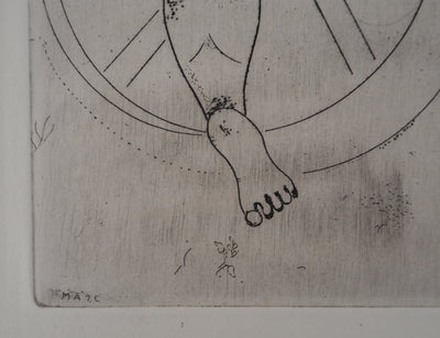 Marc CHAGALL : Le cocher qui a perdu son chemin (L'indication de la route), Gravure originale (photo de détail 2) - Crédit photo : Galerie Art.Paris