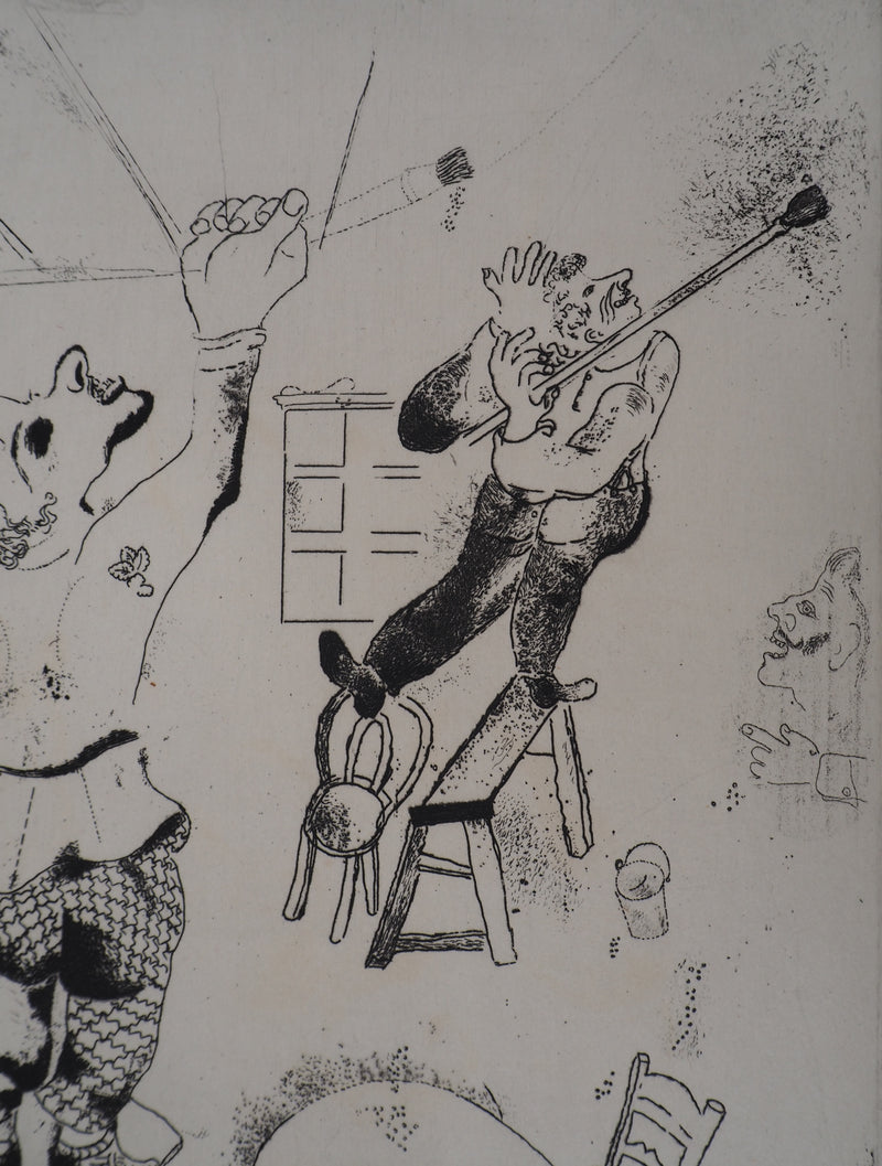 Marc CHAGALL : Les peintres, , Gravure originale (photo de détail 8) - Crédit photo : Galerie Art.Paris