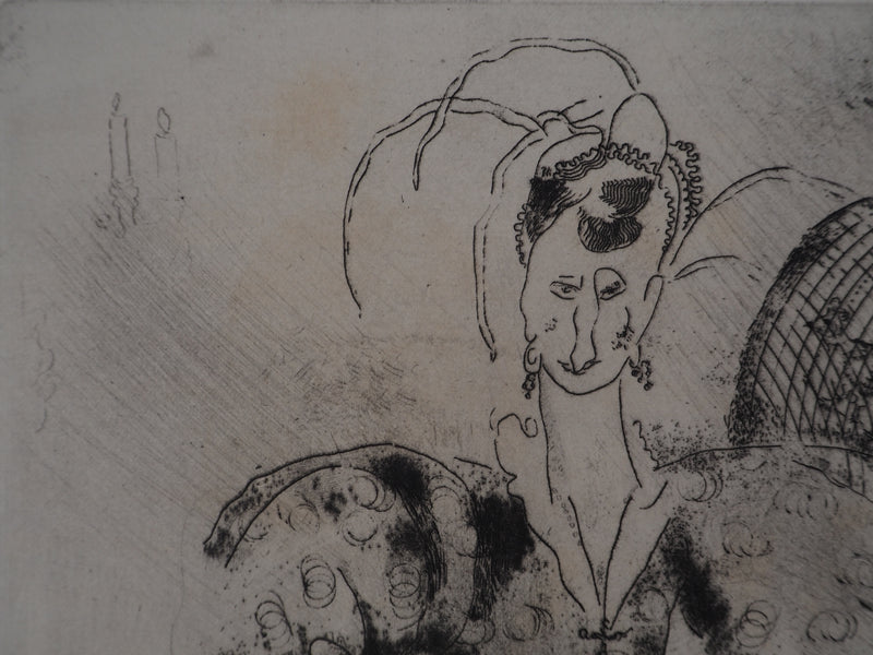 Marc CHAGALL : Madame Sobakévitch, Gravure originale (photo de détail 5) - Crédit photo : Galerie Art.Paris