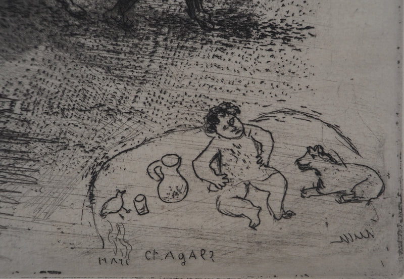 Marc CHAGALL : Le labourage, Gravure originale (photo de détail 2) - Crédit photo : Galerie Art.Paris