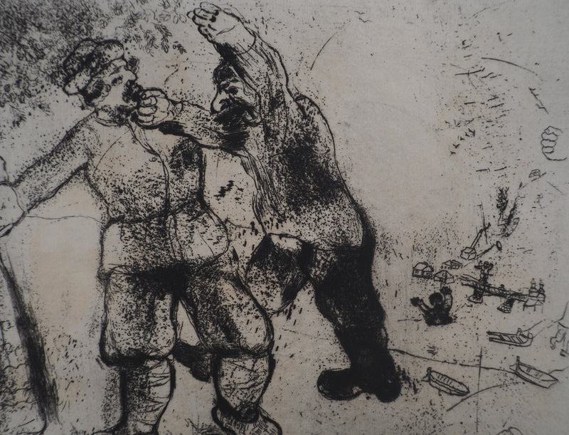 Marc CHAGALL : Le conflit (Grigori va-toujours-et-tu-n&