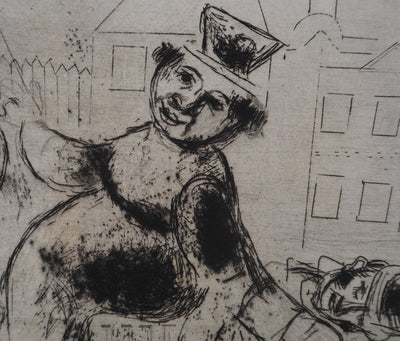 Marc CHAGALL : L'ivrogne, Gravure originale signée