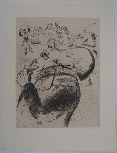 Marc CHAGALL : Le discours (Révélations de Nozdriov), Gravure originale (vue générale) - Crédit photo : Galerie Art.Paris