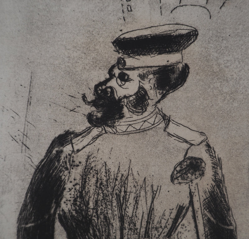 Marc CHAGALL : La rencontre avec Napoléon (Kopéikine et Napoléon), Gravure originale (photo de détail 9) - Crédit photo : Galerie Art.Paris