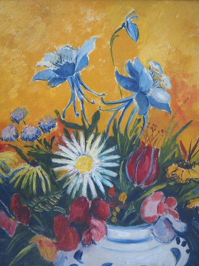 Elisée MACLET : Bouquet éclatant, Huile sur toile signée