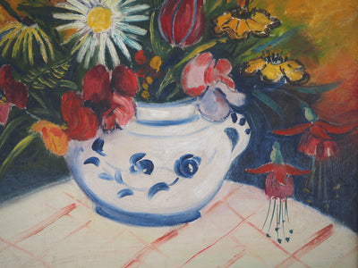 Elisée MACLET : Bouquet éclatant, Huile sur toile signée