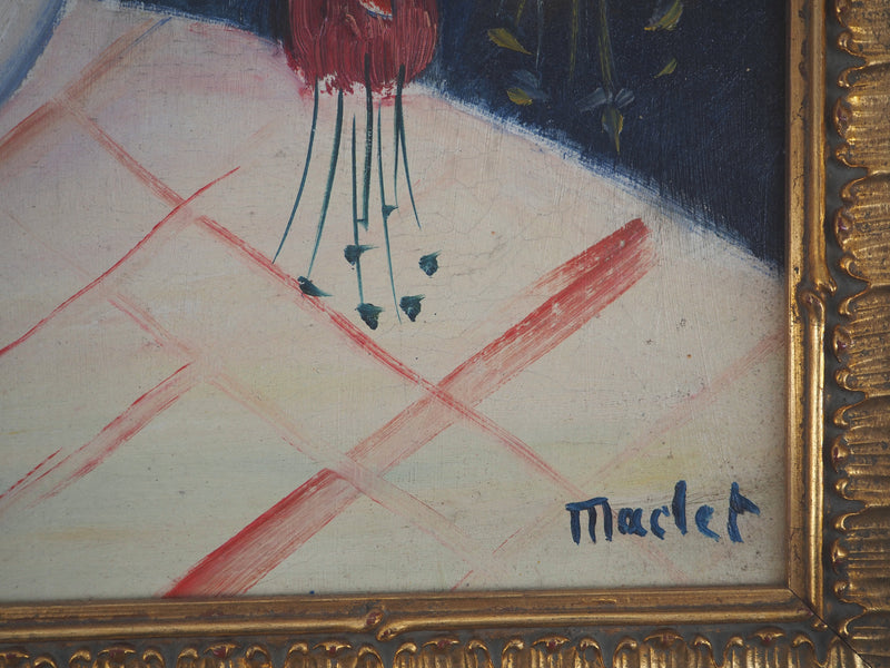 Elisée MACLET : Bouquet éclatant, Huile sur toile signée