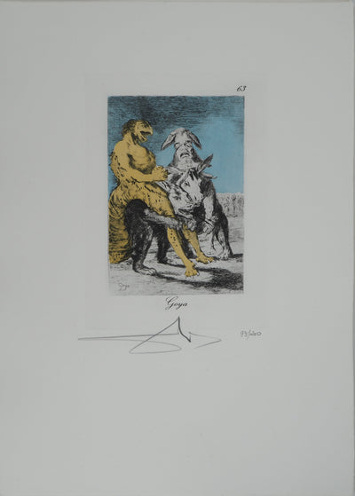 Salvador DALI : Figure anthropomorph, Gravure originale (photo de détail 2) - Crédit photo : Galerie Art.Paris