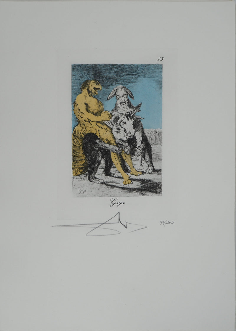 Salvador DALI : Figure anthropomorph, Gravure originale (photo de détail 2) - Crédit photo : Galerie Art.Paris