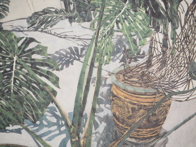 Sam SZAFRAN : L'homme au peignoir et feuillages, Héliogravure originale (photo de détail 5) - Crédit photo : Galerie Art.Paris