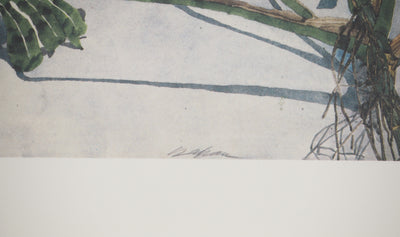 Sam SZAFRAN : L'homme au peignoir et feuillages, Héliogravure originale (photo de détail 2) - Crédit photo : Galerie Art.Paris