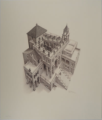 ESCHER M.C. : Le château impossible, oeuvre originale (vue générale) - Crédit photo : Galerie Art.Paris