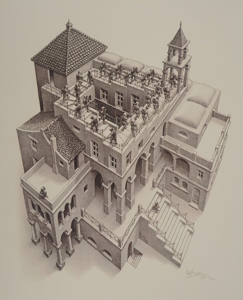 ESCHER M.C. : Le château impossible, oeuvre originale (photo de détail 2) - Crédit photo : Galerie Art.Paris