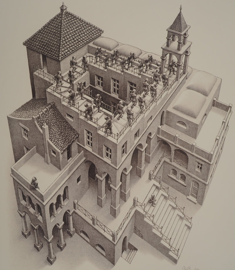 ESCHER M.C. : Le château impossible, oeuvre originale (photo de détail 6) - Crédit photo : Galerie Art.Paris